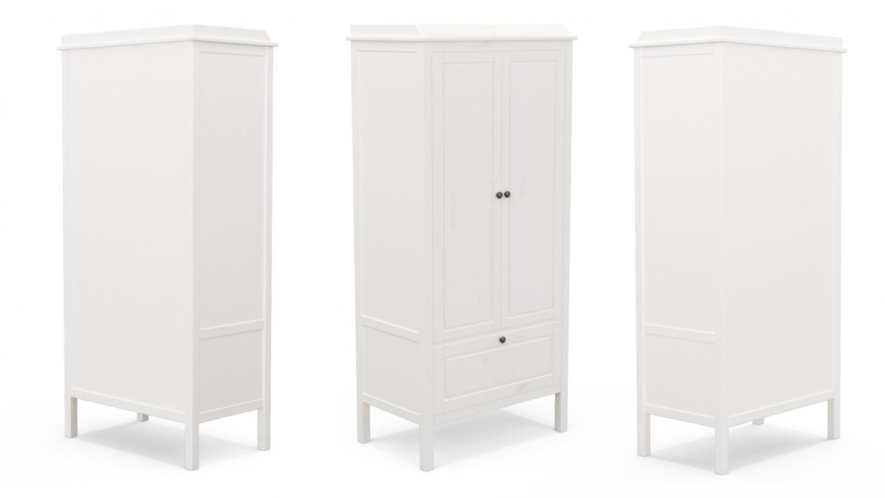 3D model Wardrobe Children for Room IKEA SUNDVIK White