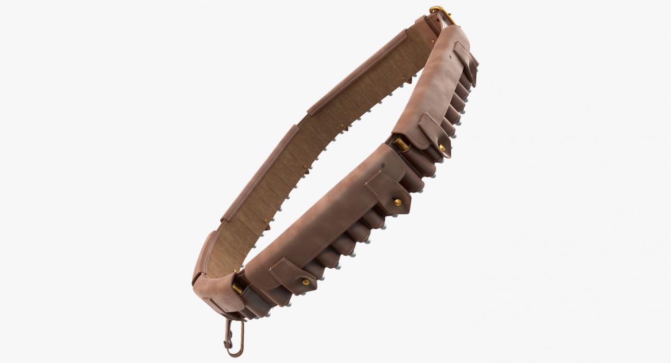 3D Ammunition Leather Bandolier model