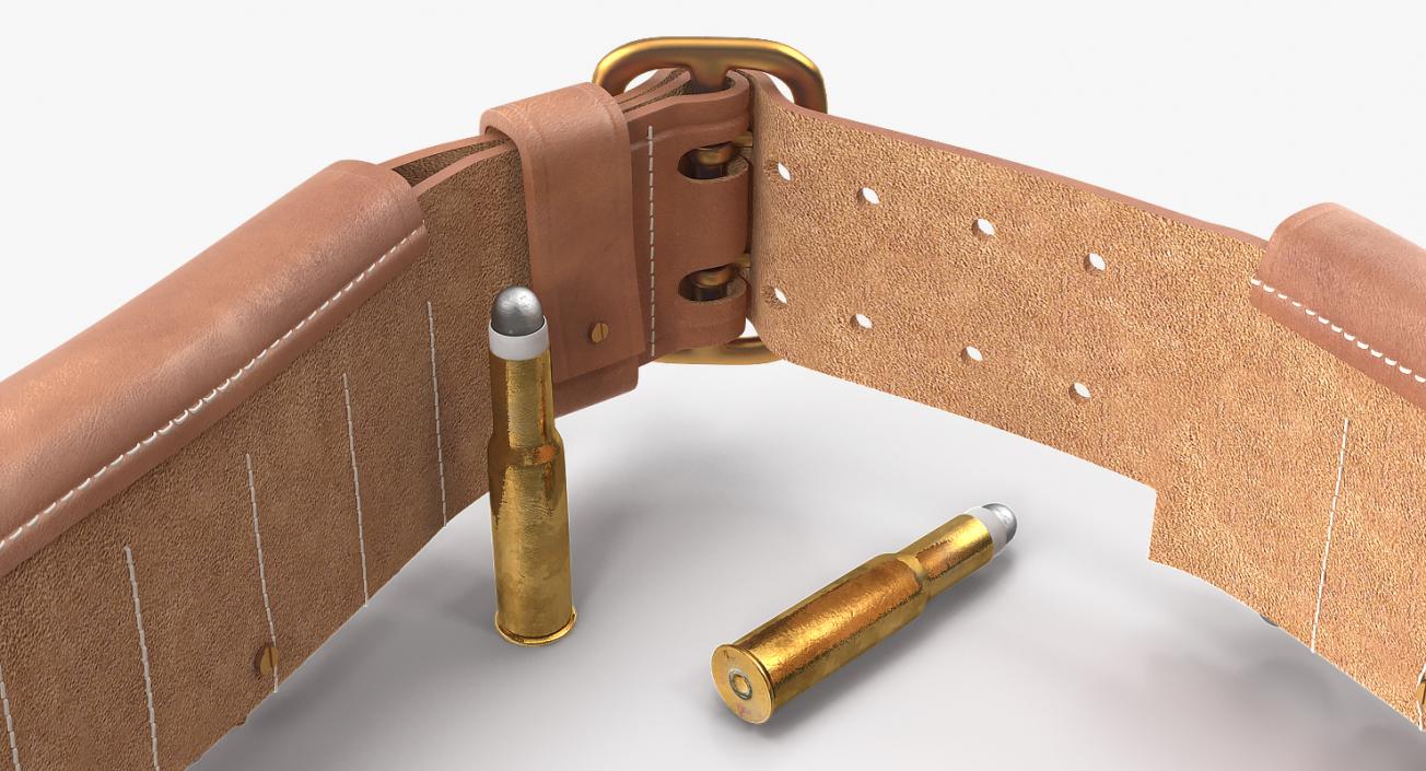 3D Ammunition Leather Bandolier model