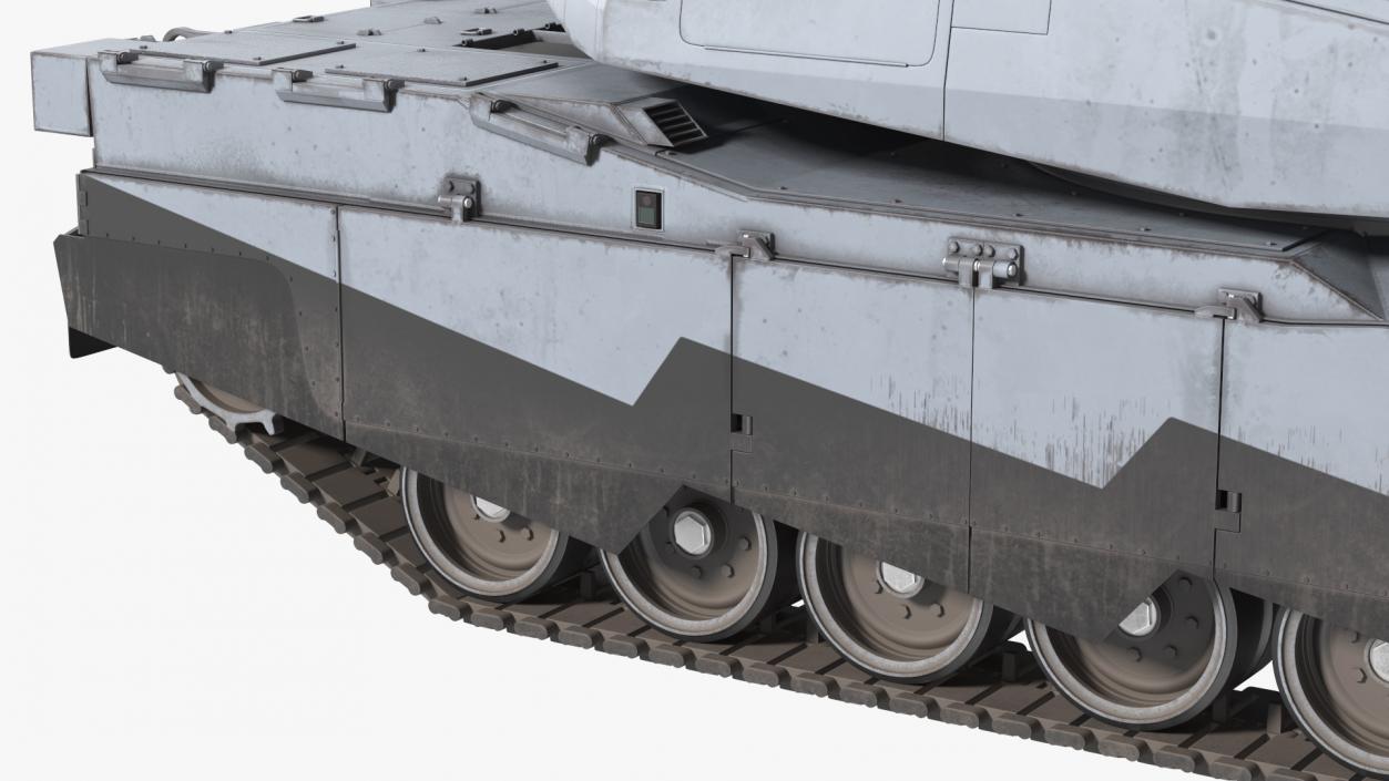 Old Grey Tank Abrams X Rigged 3D model