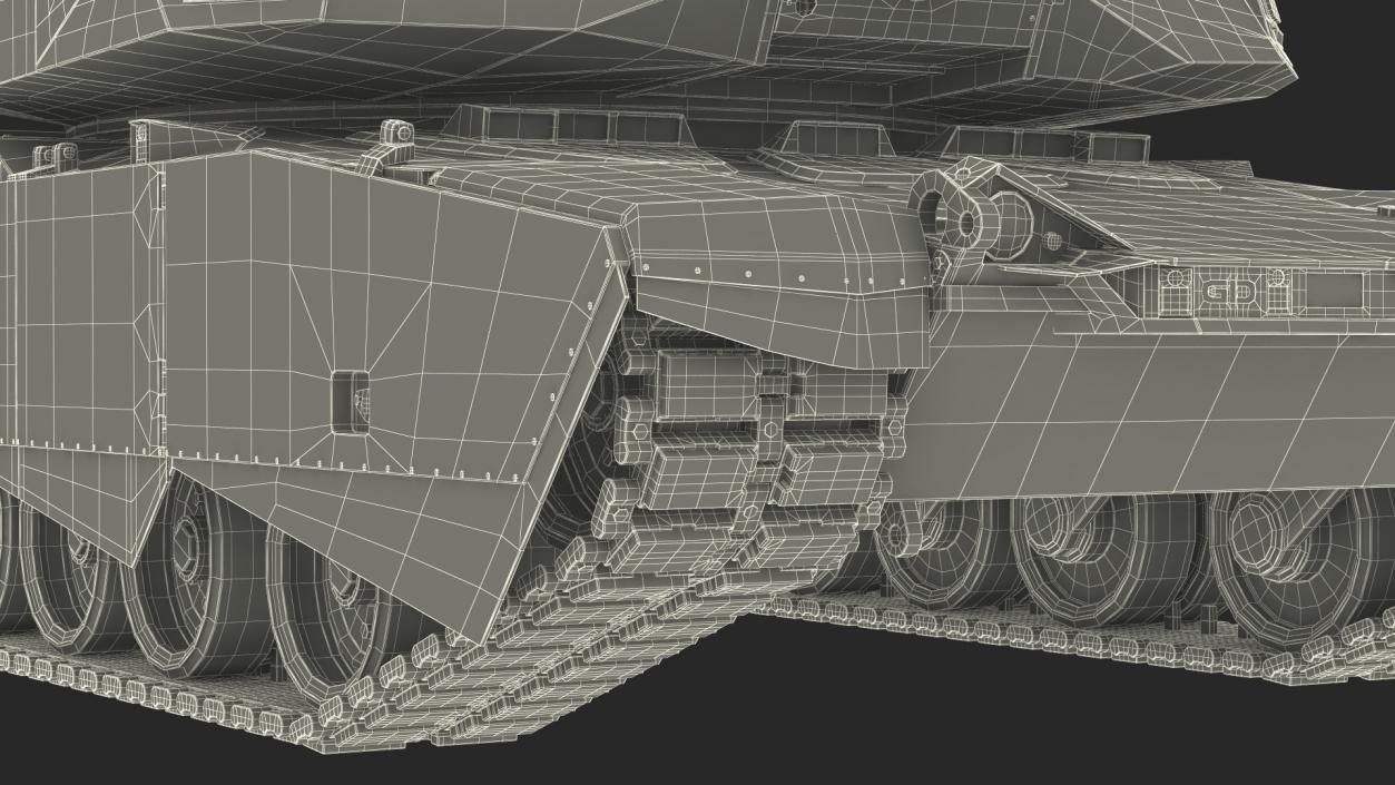 Old Grey Tank Abrams X Rigged 3D model