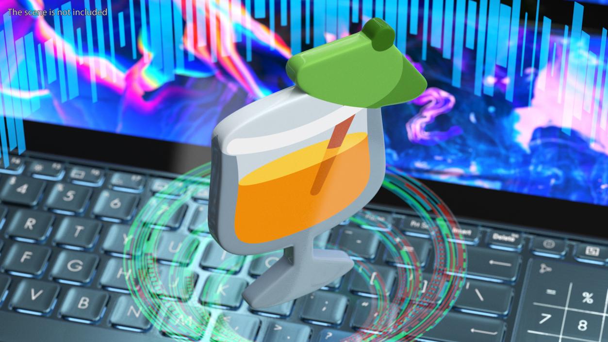 3D model Tropical Drink Emoji