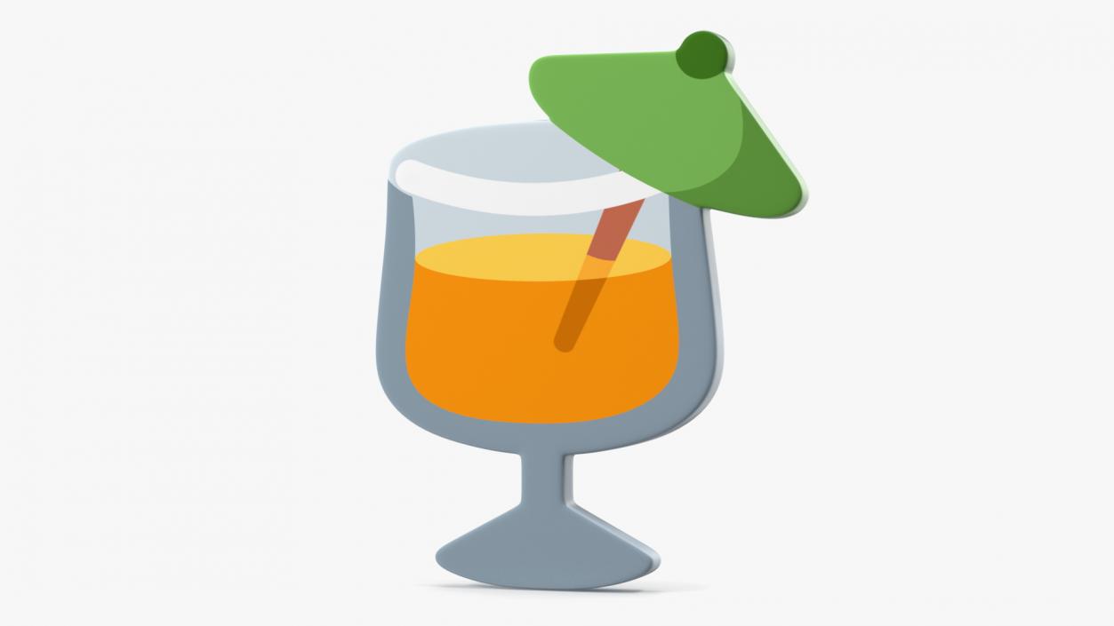 3D model Tropical Drink Emoji