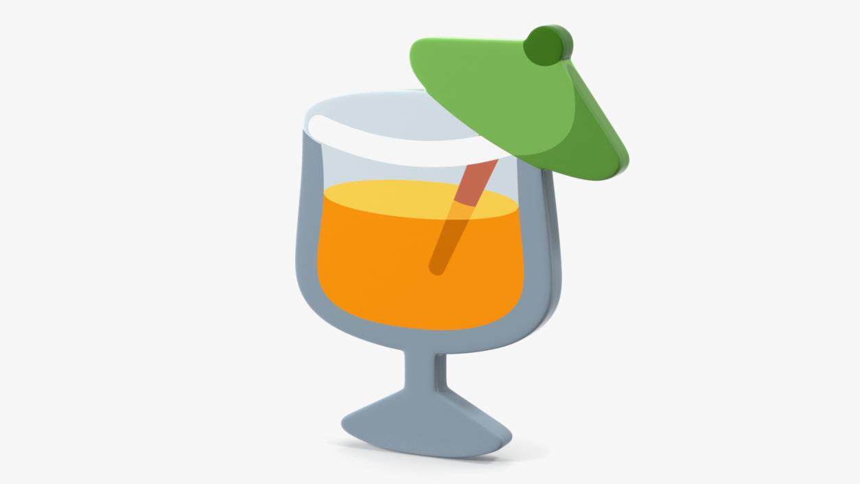 3D model Tropical Drink Emoji