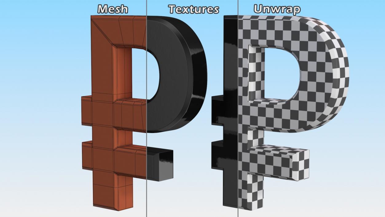 Currency Symbols Collection 3D