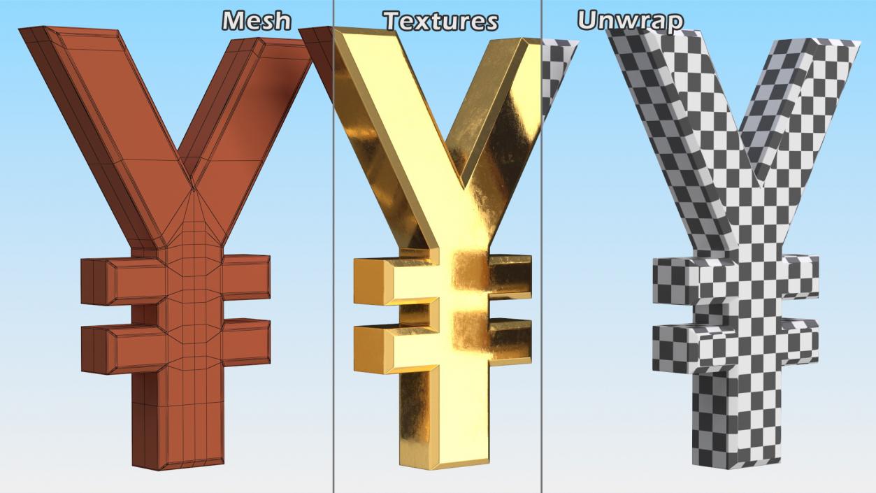 Currency Symbols Collection 3D