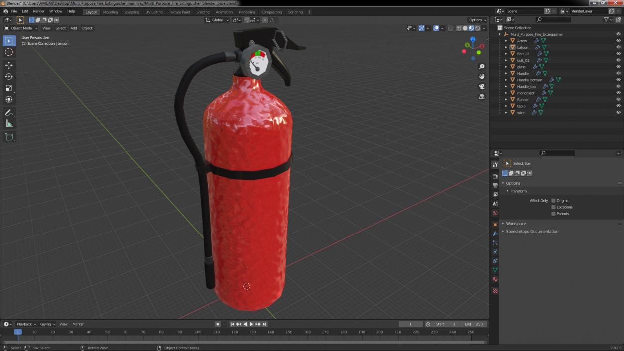 3D Multi Purpose Fire Extinguisher