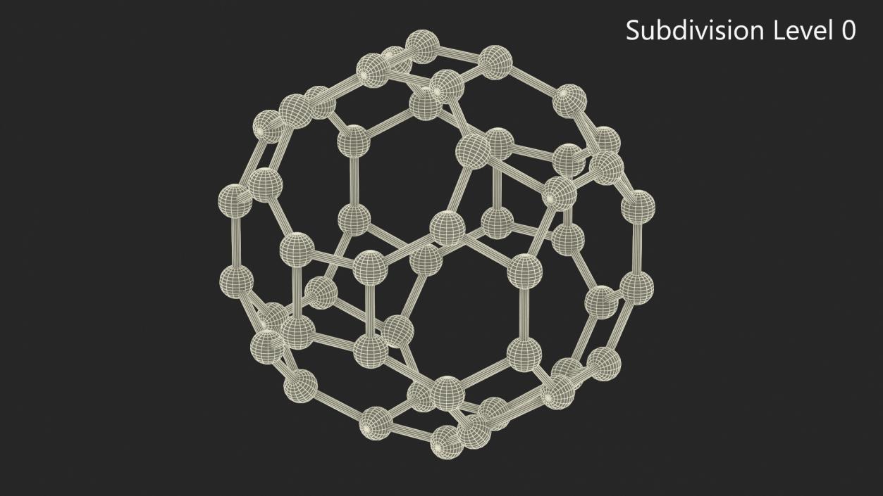 3D model Buckminsterfullerene Structure