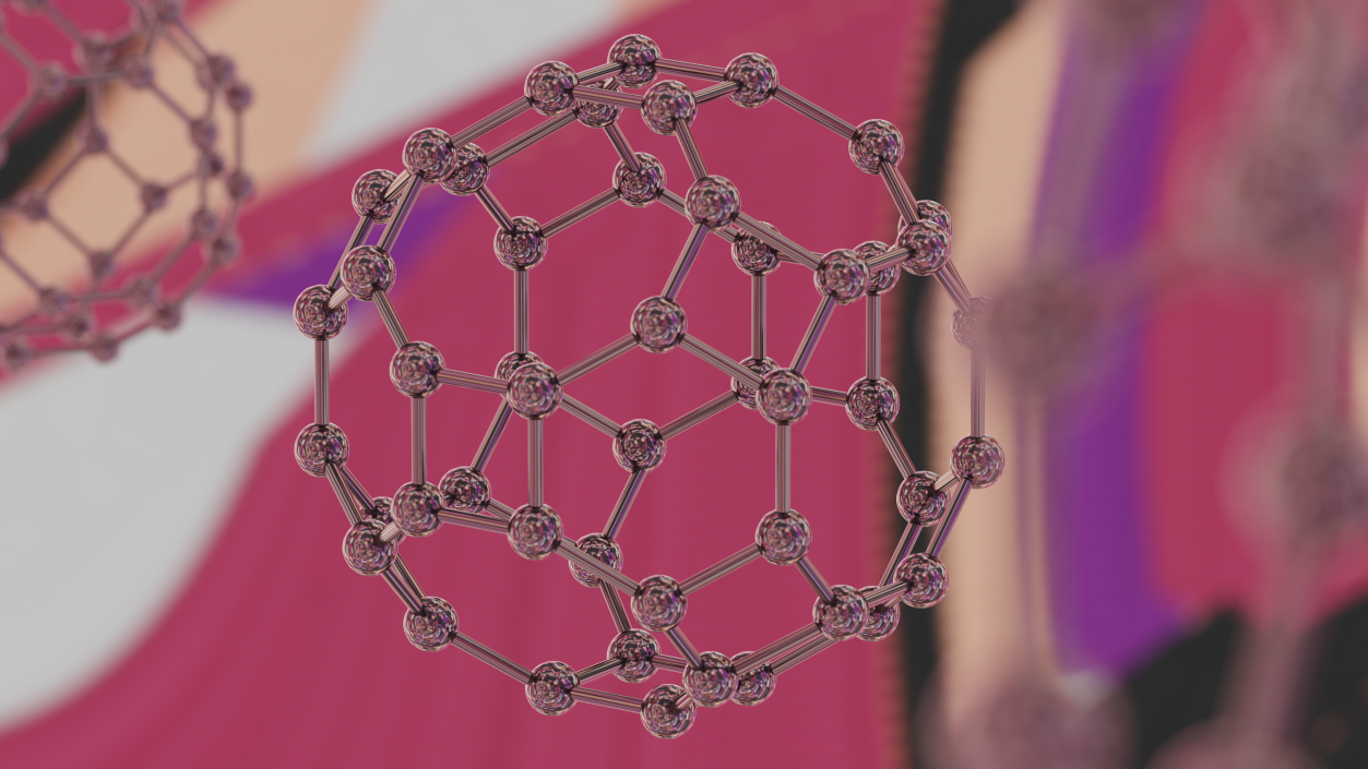 3D model Buckminsterfullerene Structure