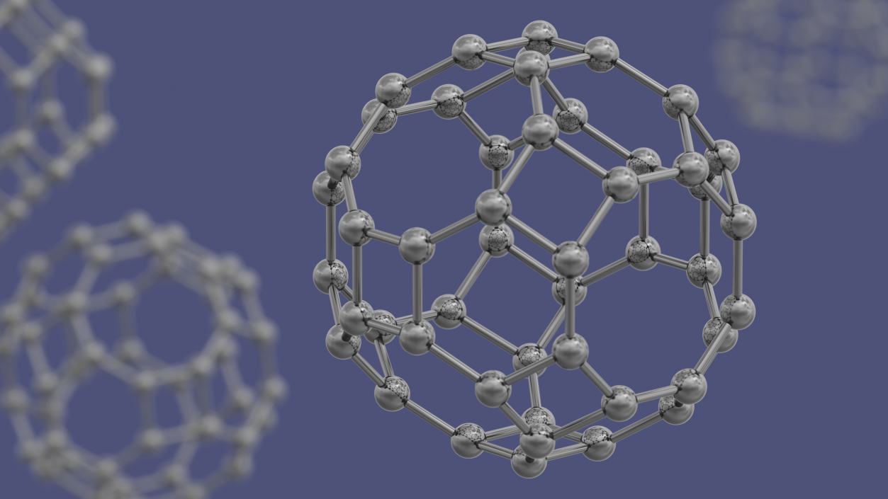 3D model Buckminsterfullerene Structure