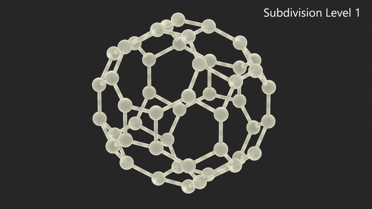 3D model Buckminsterfullerene Structure