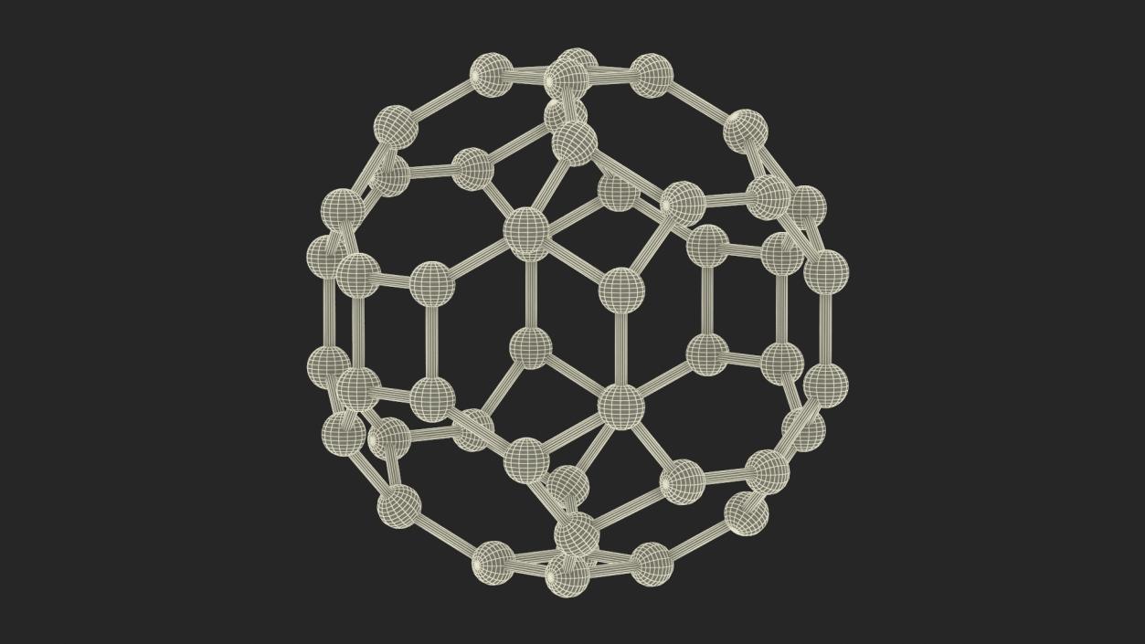 3D model Buckminsterfullerene Structure