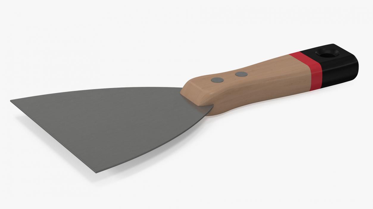 3D Scraper 4 Inch Wood Handle