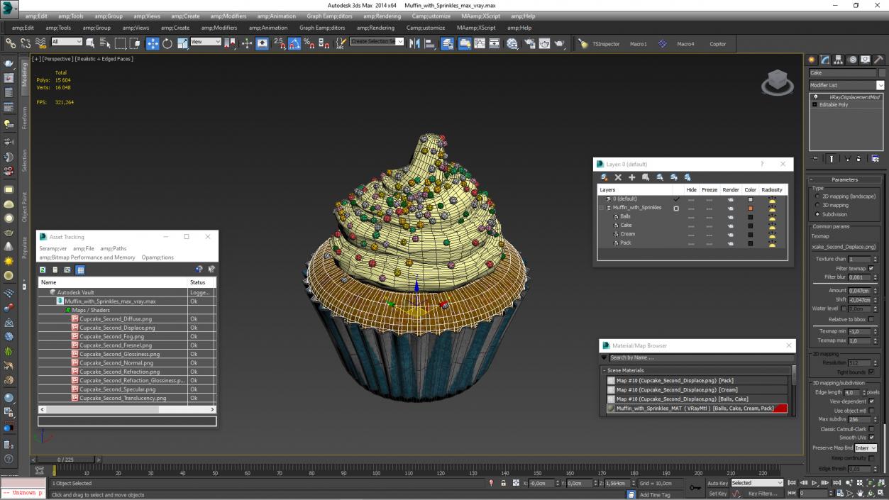 3D Muffin with Sprinkles