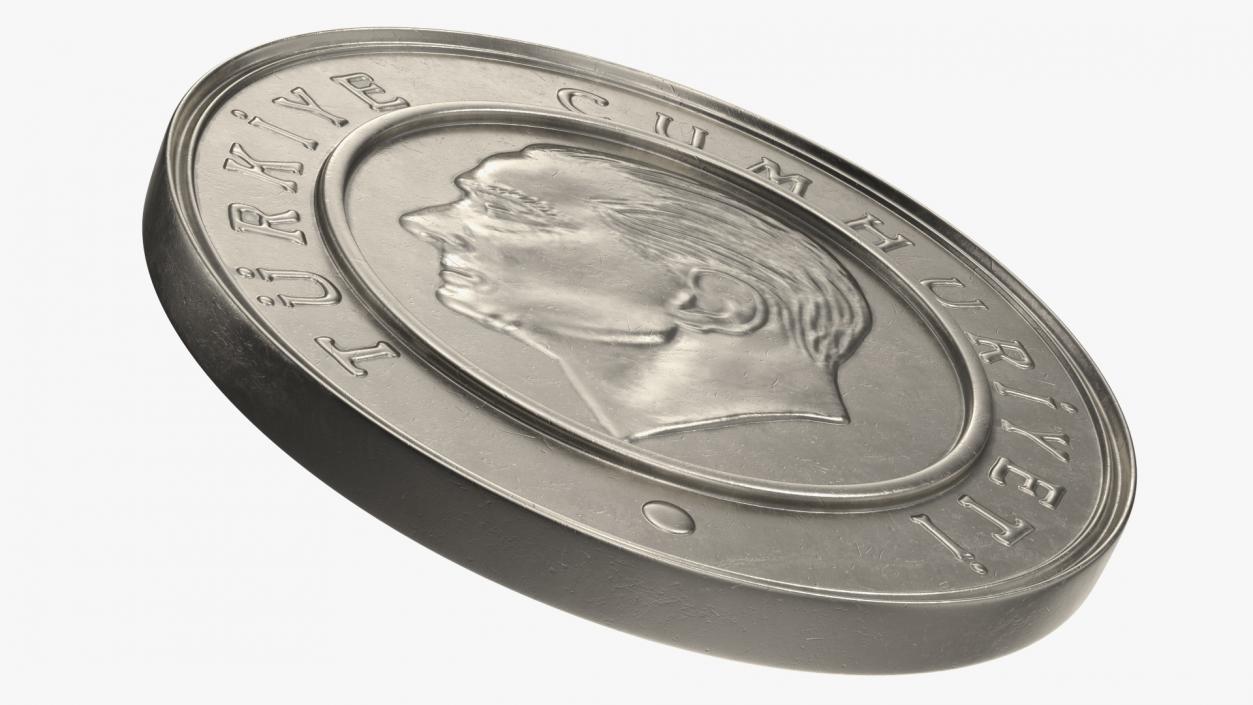 3D Turkey Coins Collection model