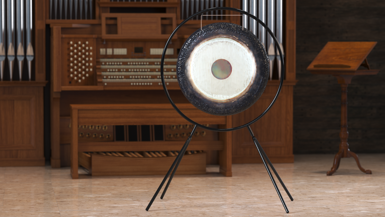 Symphonic Gong 28 inch Round Stand 3D model