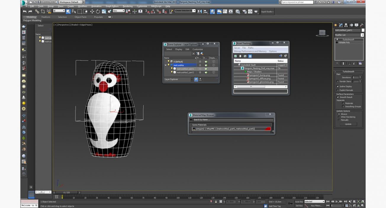 3D model Penguin Nesting Doll