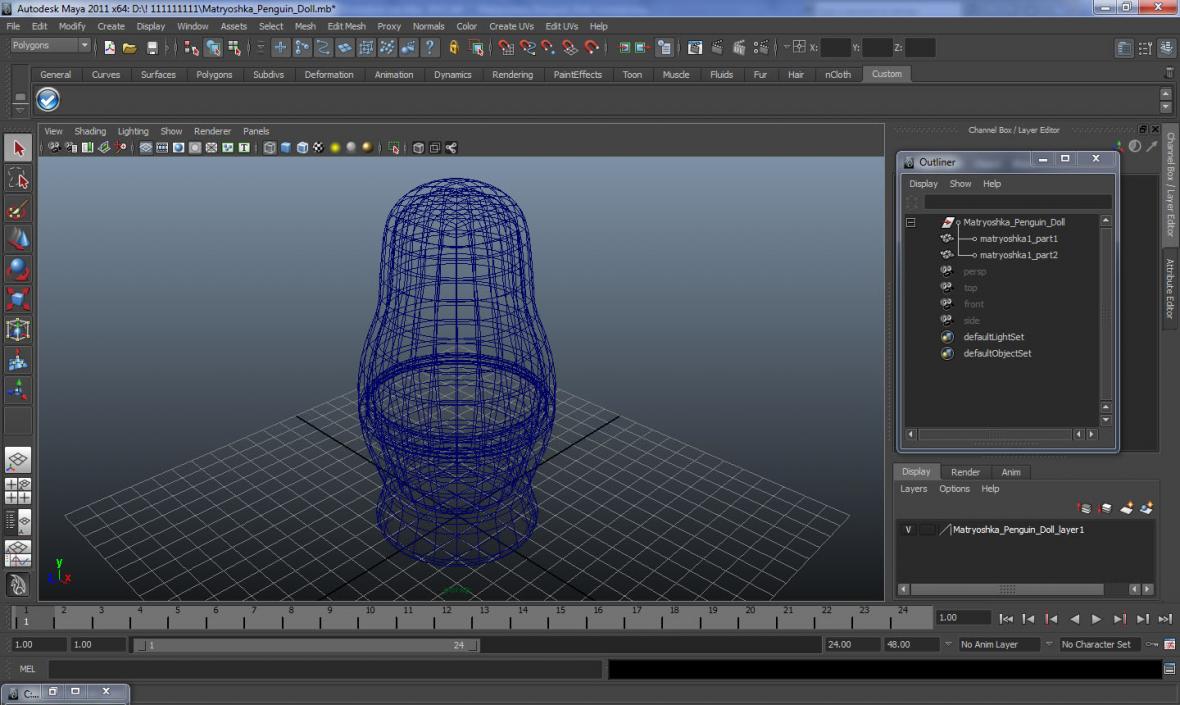 3D model Penguin Nesting Doll