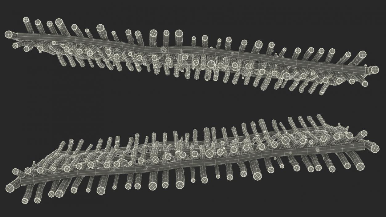 Small Wattle Fence Panel 3D model