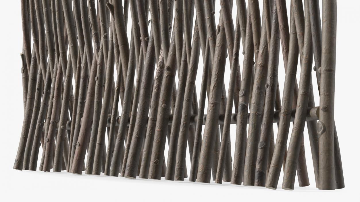 Small Wattle Fence Panel 3D model