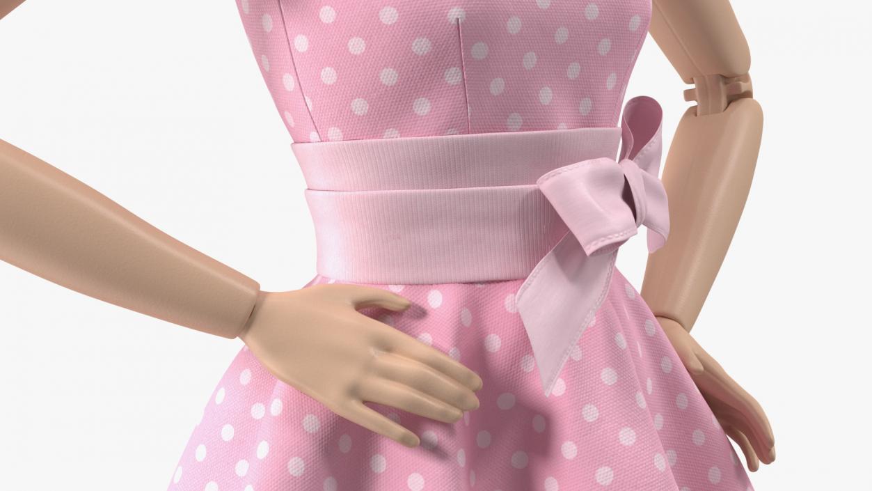 3D model Barbie Doll in Pink Dress