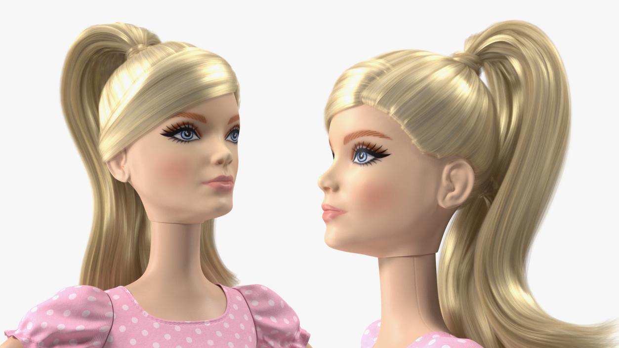 3D model Barbie Doll in Pink Dress