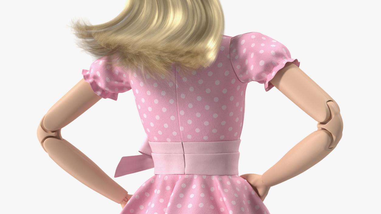 3D model Barbie Doll in Pink Dress