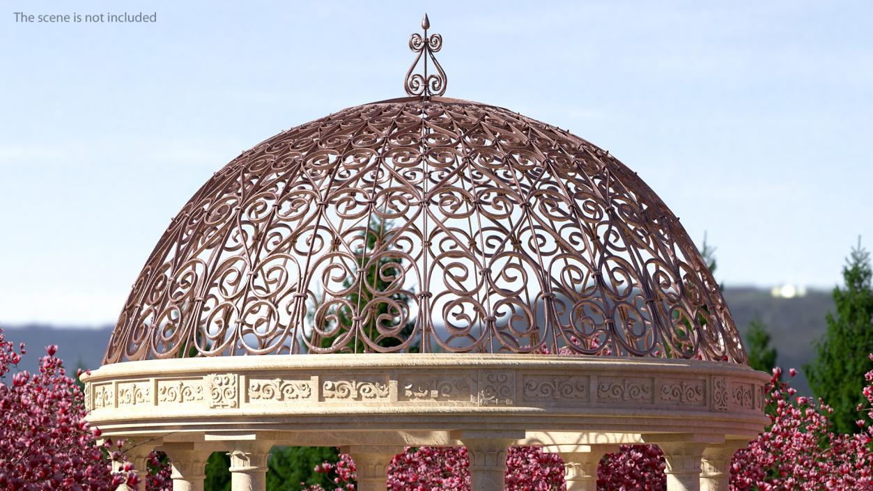 3D Antique Metal Dome Roof model