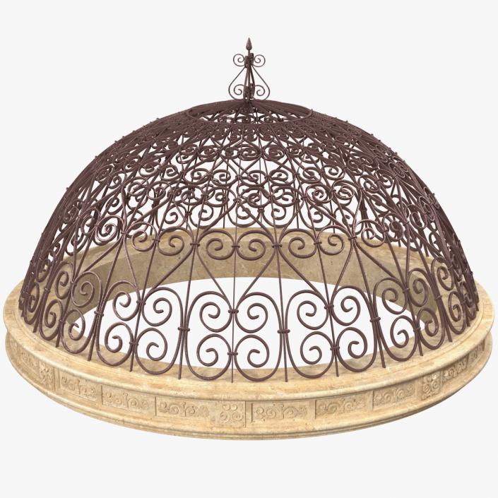 3D Antique Metal Dome Roof model