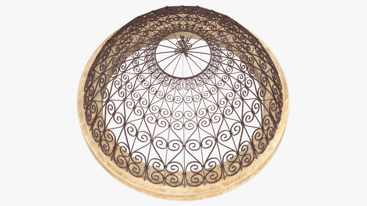 3D Antique Metal Dome Roof model