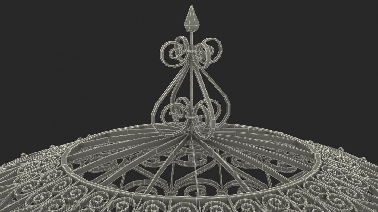 3D Antique Metal Dome Roof model