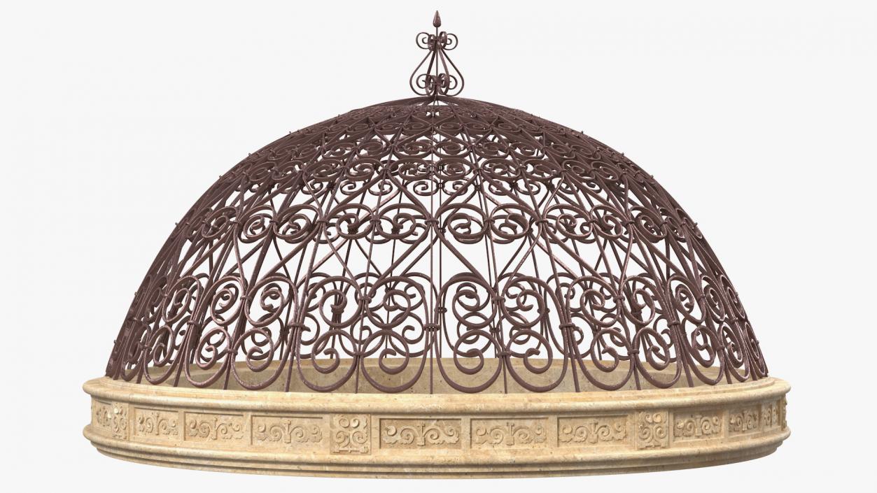 3D Antique Metal Dome Roof model