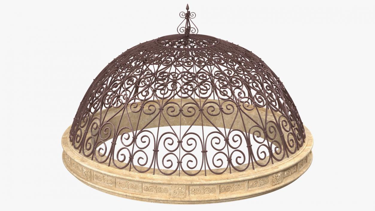 3D Antique Metal Dome Roof model