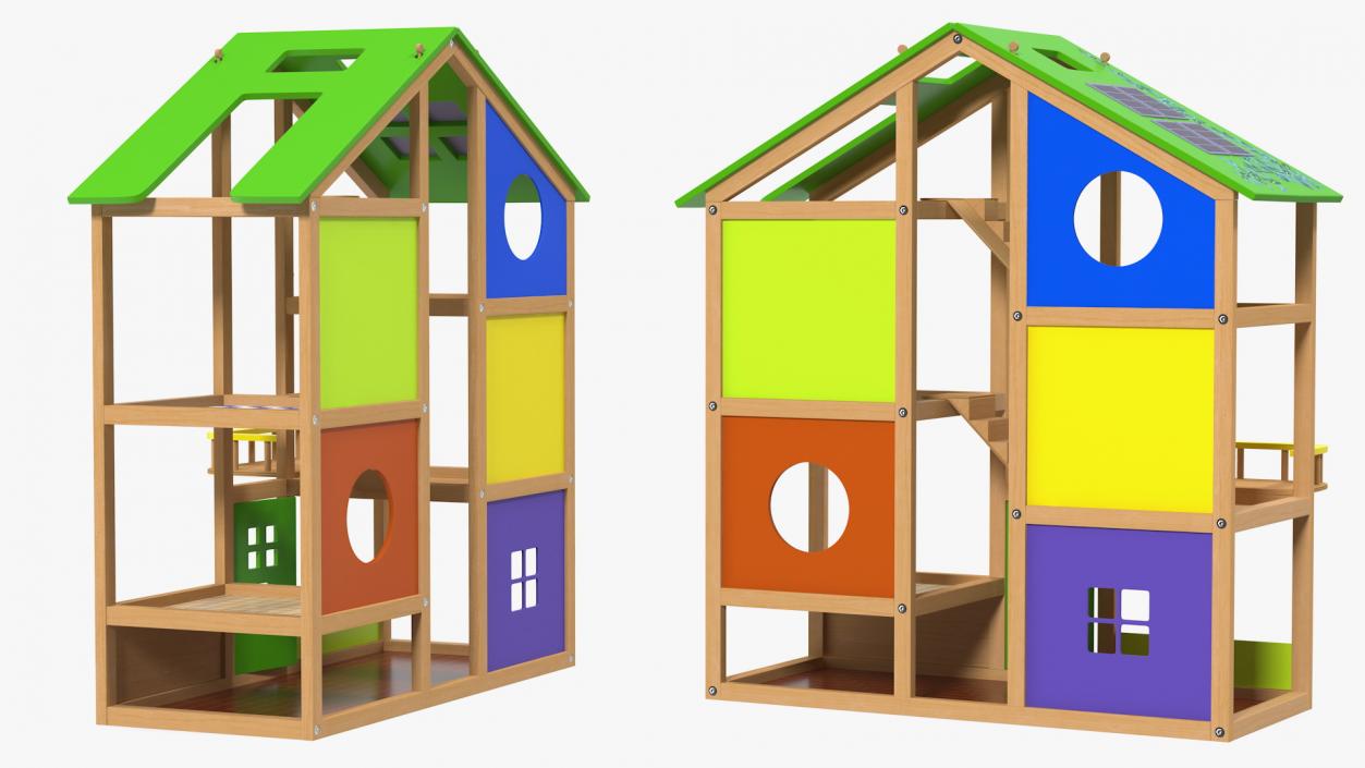 3D Wooden Dollhouse