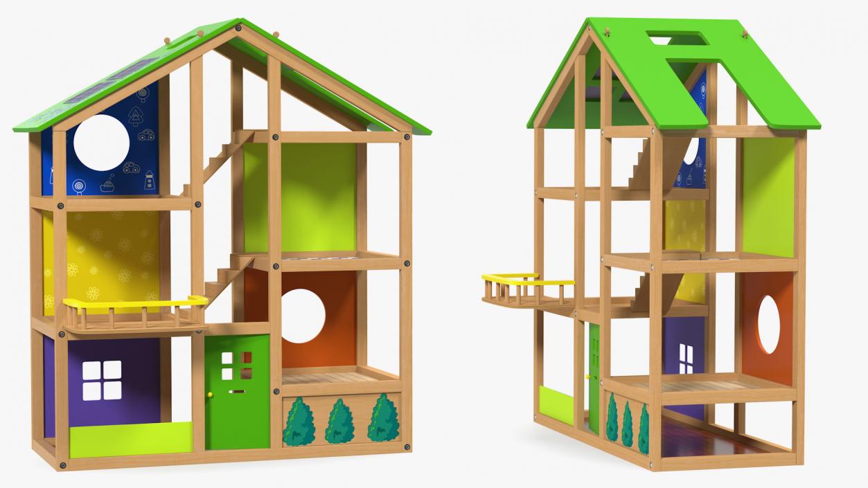 3D Wooden Dollhouse