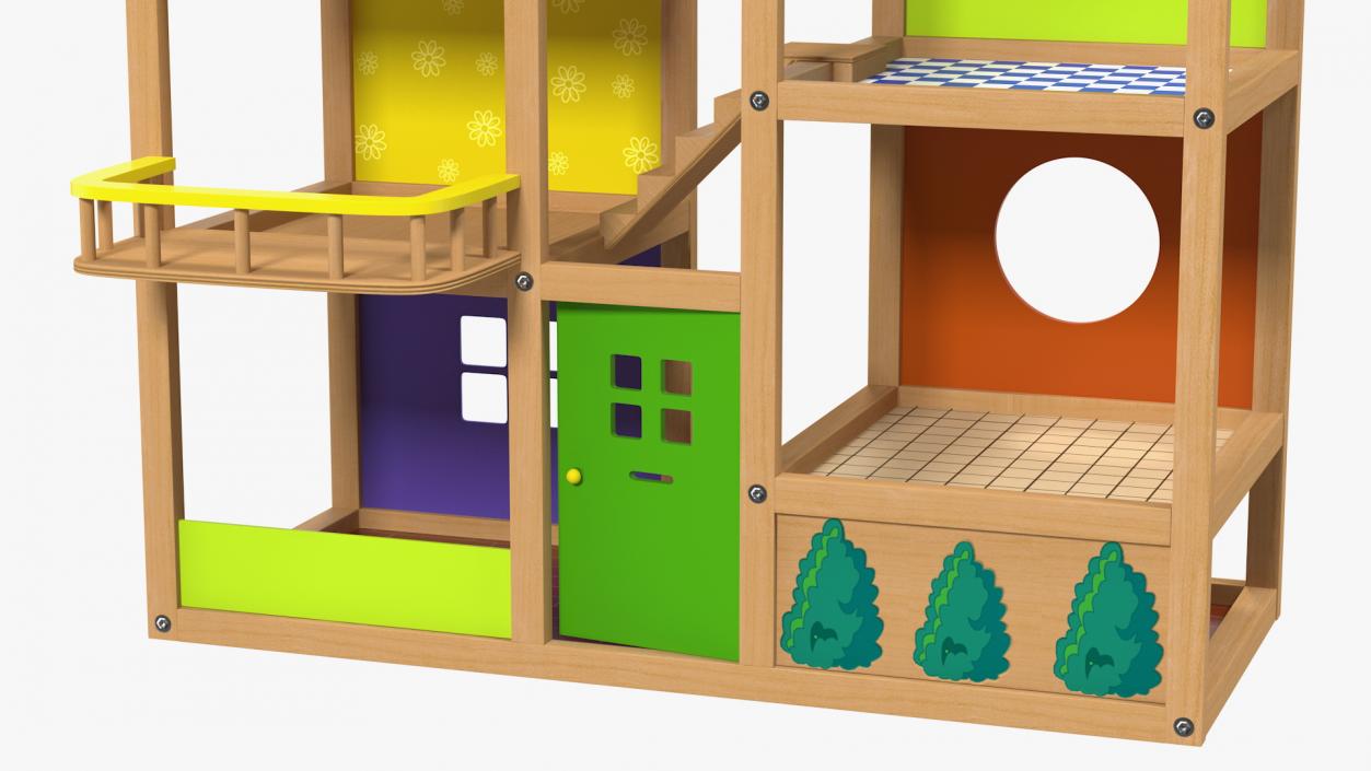 3D Wooden Dollhouse