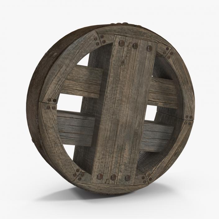 3D model Antique Wooden Wheel