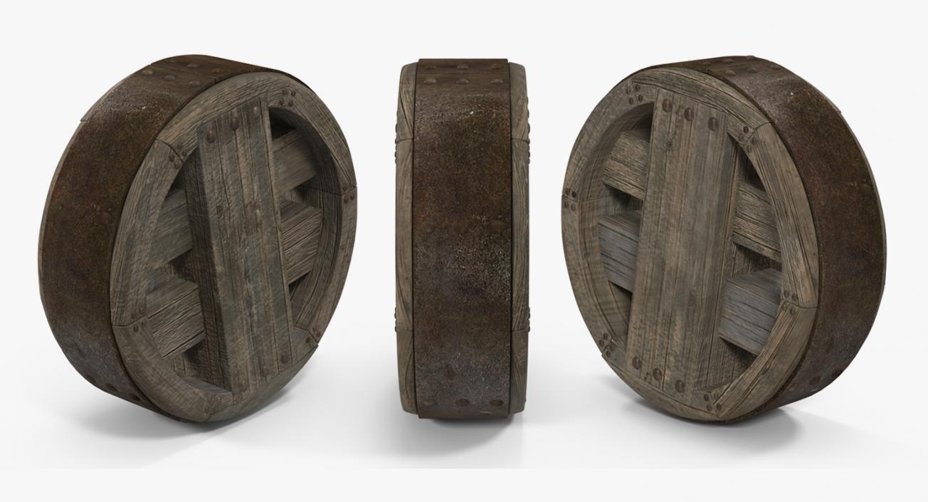 3D model Antique Wooden Wheel