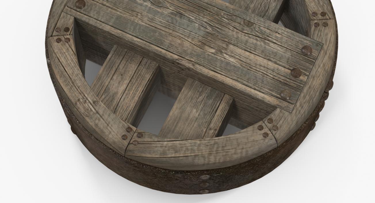 3D model Antique Wooden Wheel