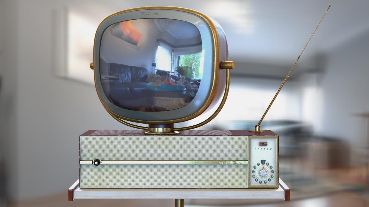 3D model Retro 1959 Philco Predicta Princess Swivel TV