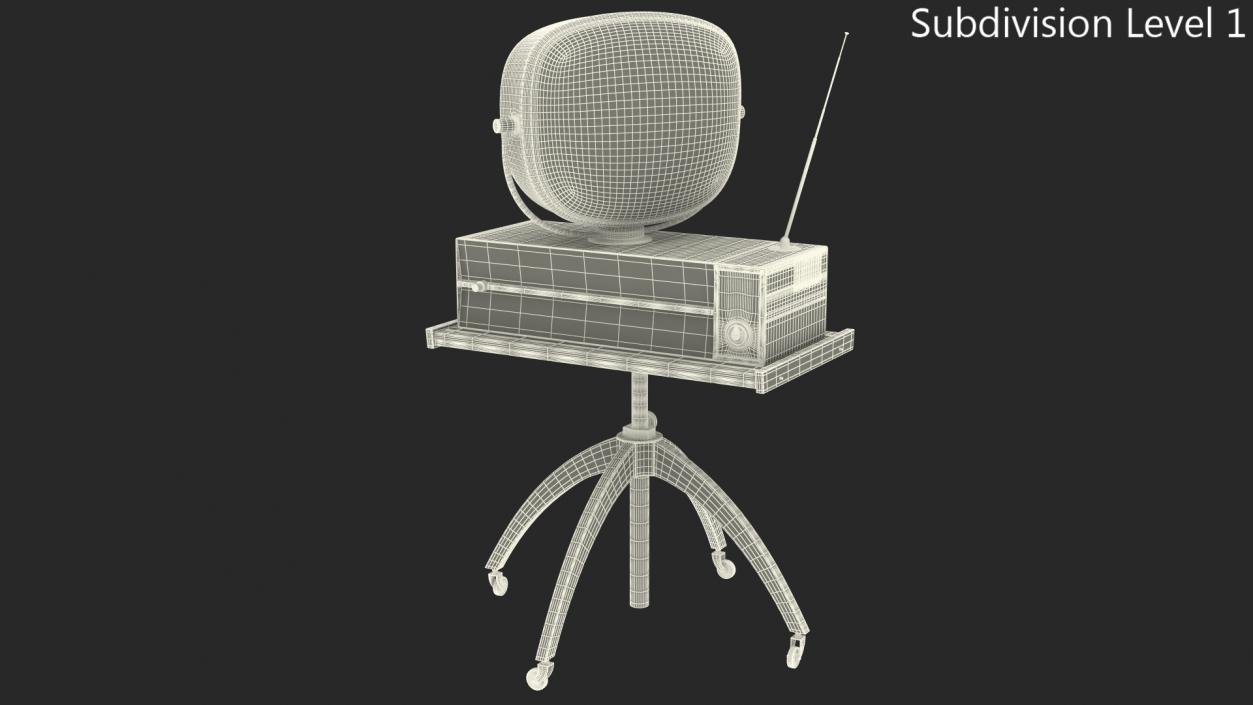 3D model Retro 1959 Philco Predicta Princess Swivel TV