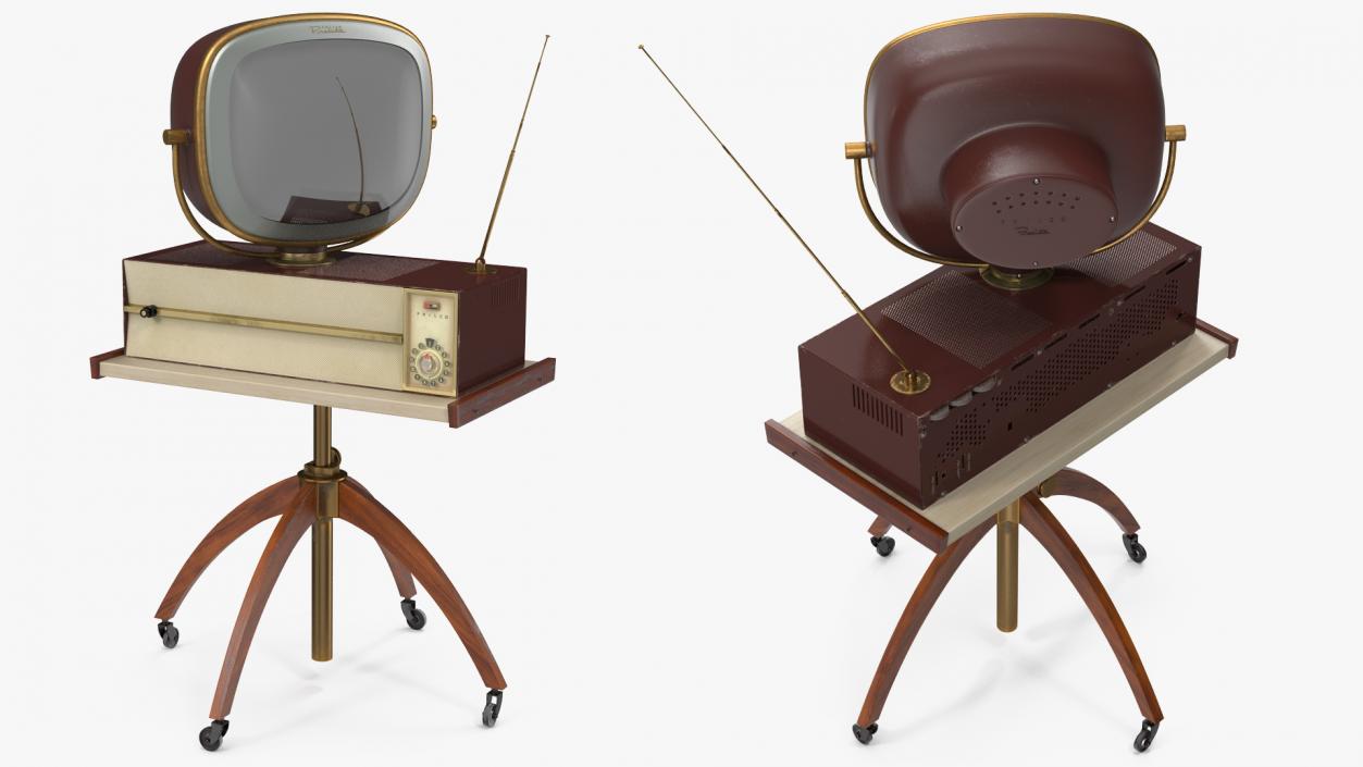 3D model Retro 1959 Philco Predicta Princess Swivel TV