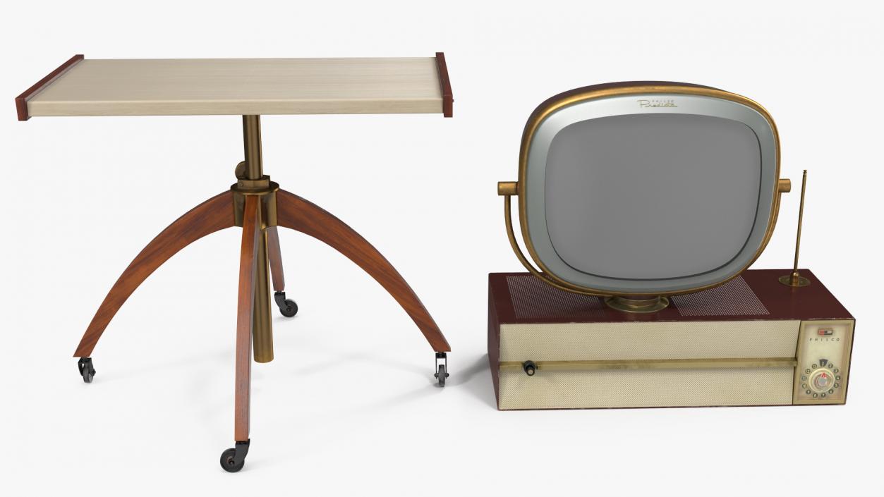 3D model Retro 1959 Philco Predicta Princess Swivel TV