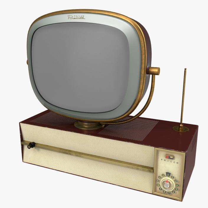 3D model Retro 1959 Philco Predicta Princess Swivel TV