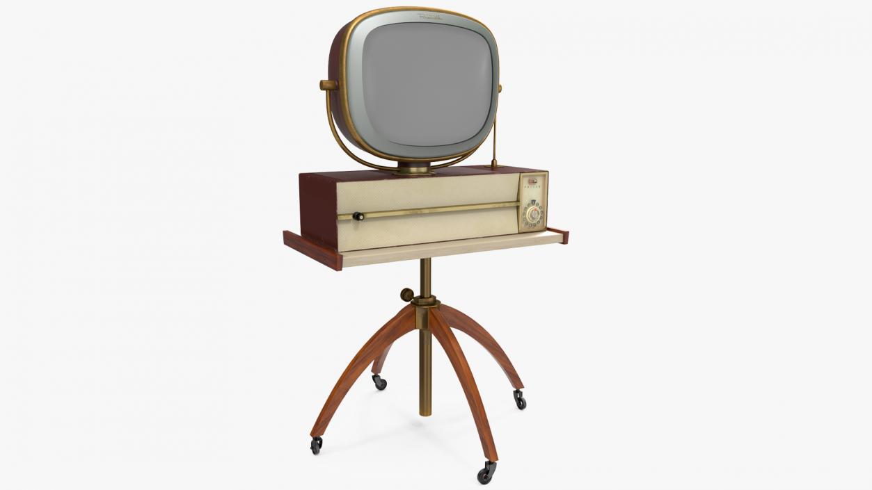 3D model Retro 1959 Philco Predicta Princess Swivel TV