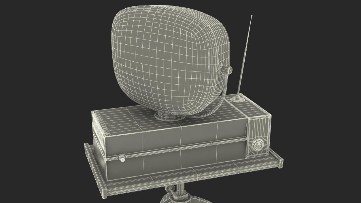 3D model Retro 1959 Philco Predicta Princess Swivel TV