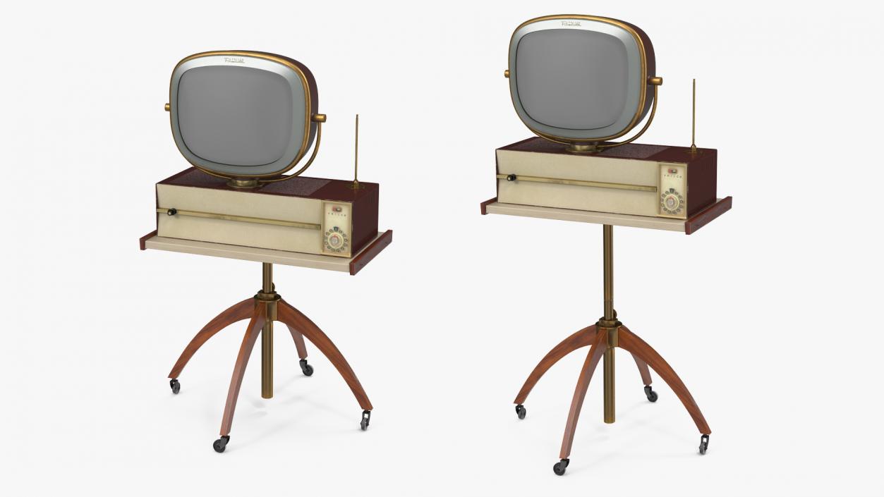 3D model Retro 1959 Philco Predicta Princess Swivel TV