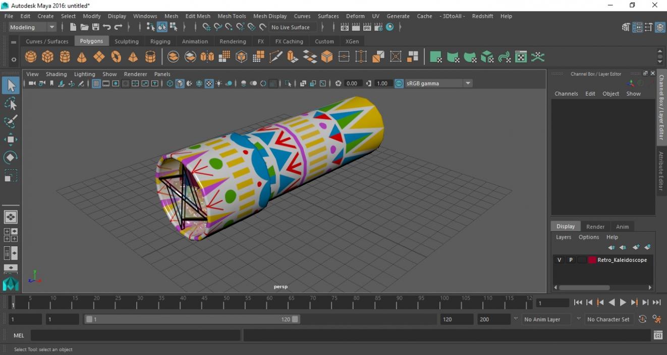 3D Retro Kaleidoscope model