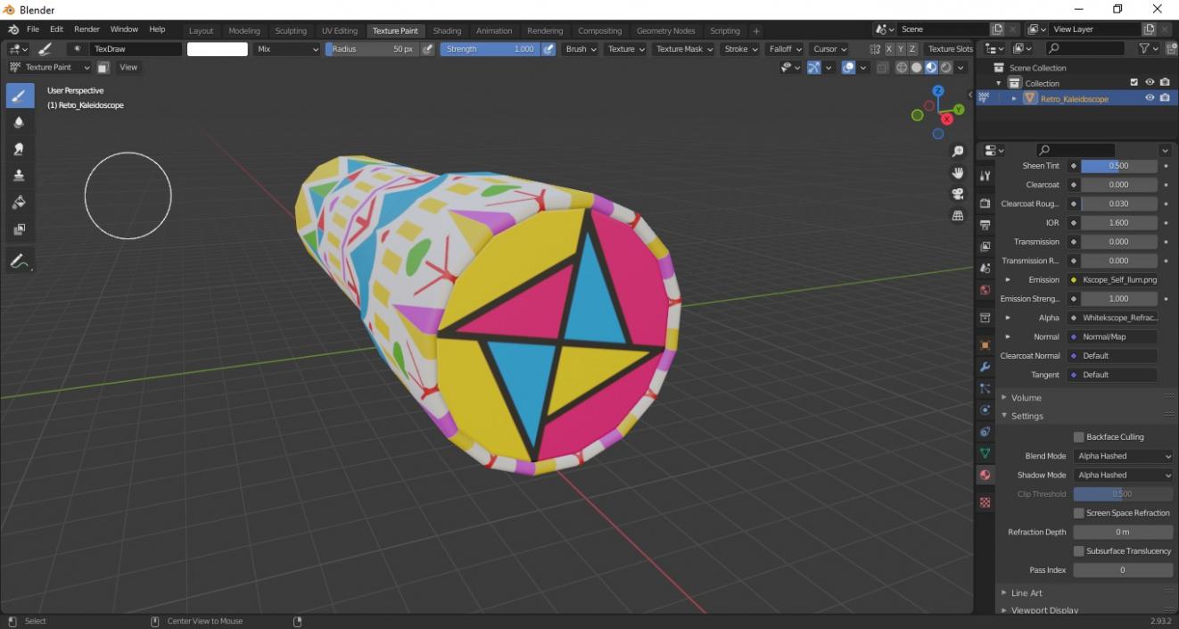 3D Retro Kaleidoscope model