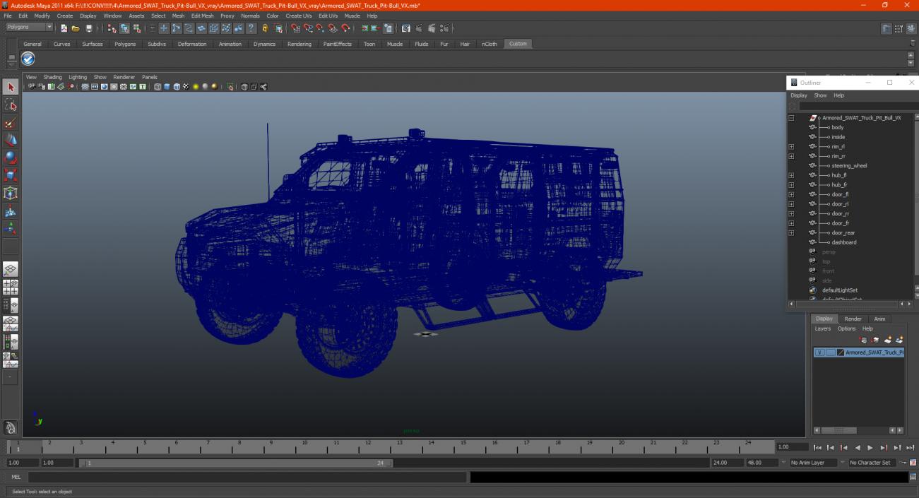 3D model Armored SWAT Truck Pit-Bull VX